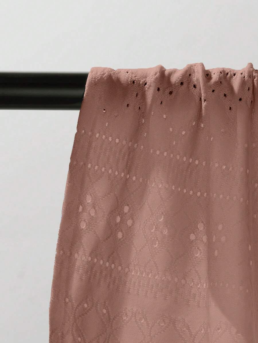 Chemise jacquard texturée au crochet pour homme - Tricot géométrique décontracté