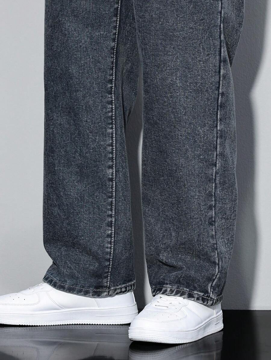 Pantalon ample droit pour homme – Denim décontracté à jambe large