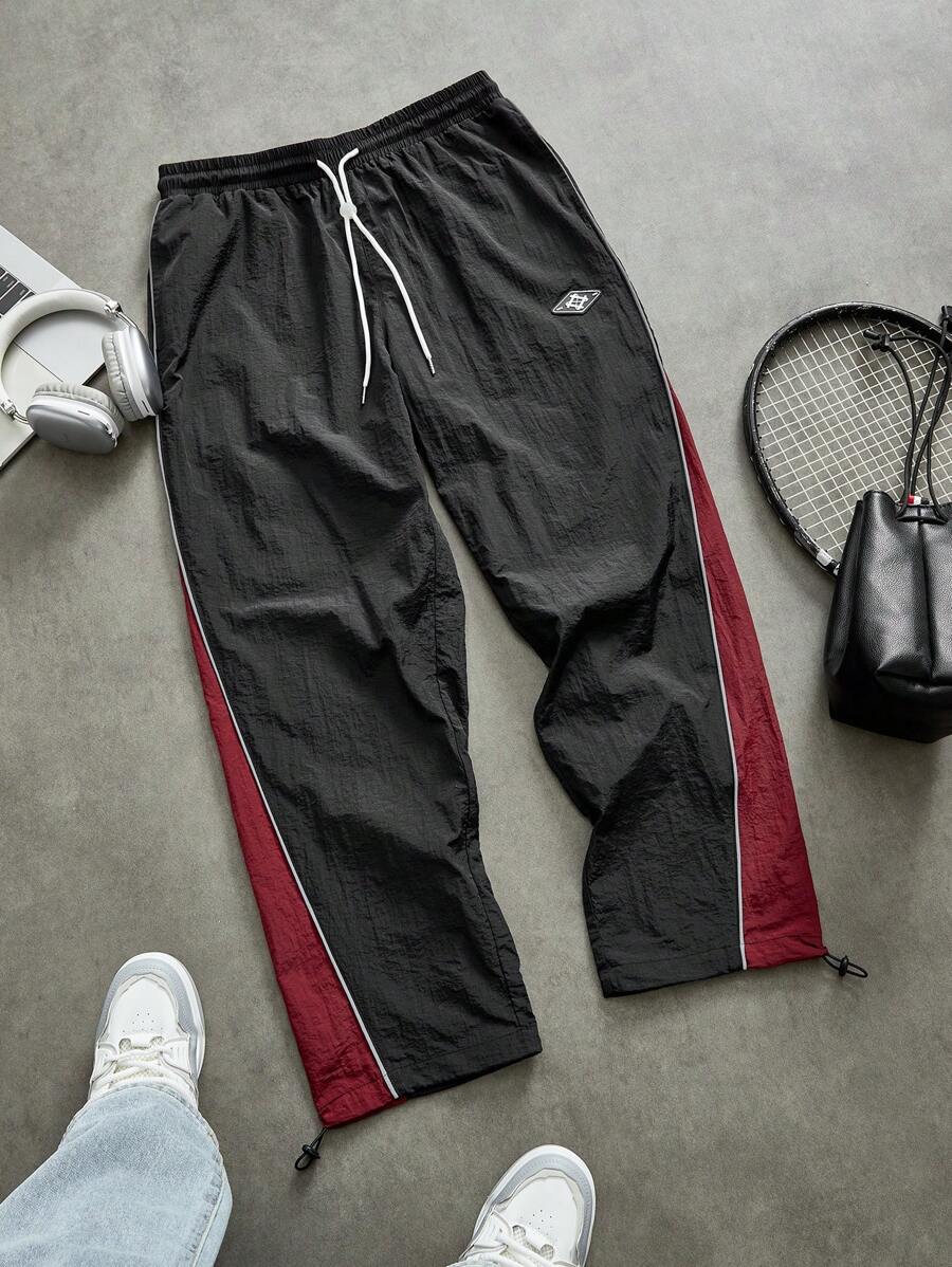 Pantalon de survêtement à séchage rapide et blocs de couleurs pour hommes