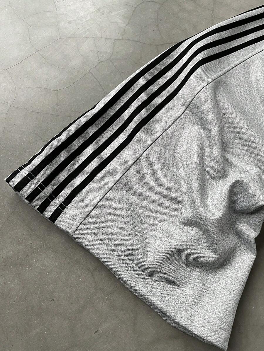 Pantalon de survêtement à rayures et jambes larges avec ceinture double épaisseur