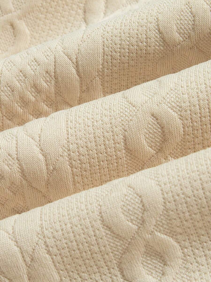 Short décontracté texturé en jacquard tendance pour la plage et le sport