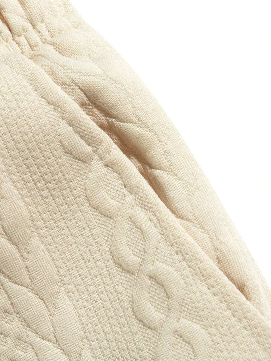 Short décontracté texturé en jacquard tendance pour la plage et le sport