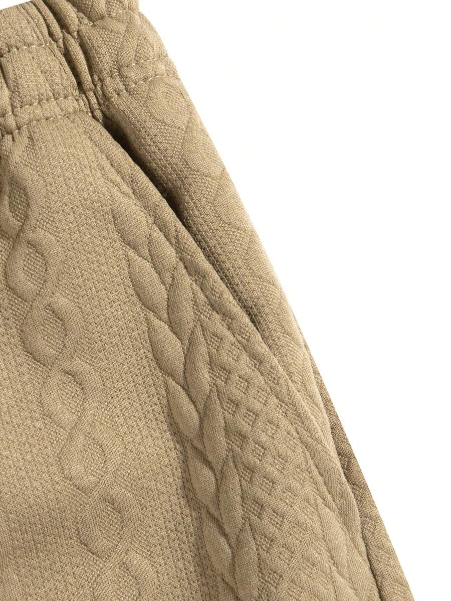 Short décontracté texturé en jacquard tendance pour la plage et le sport