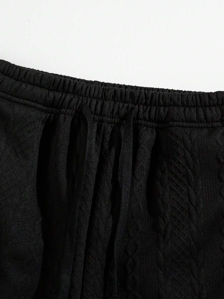 Short décontracté texturé en jacquard tendance pour la plage et le sport