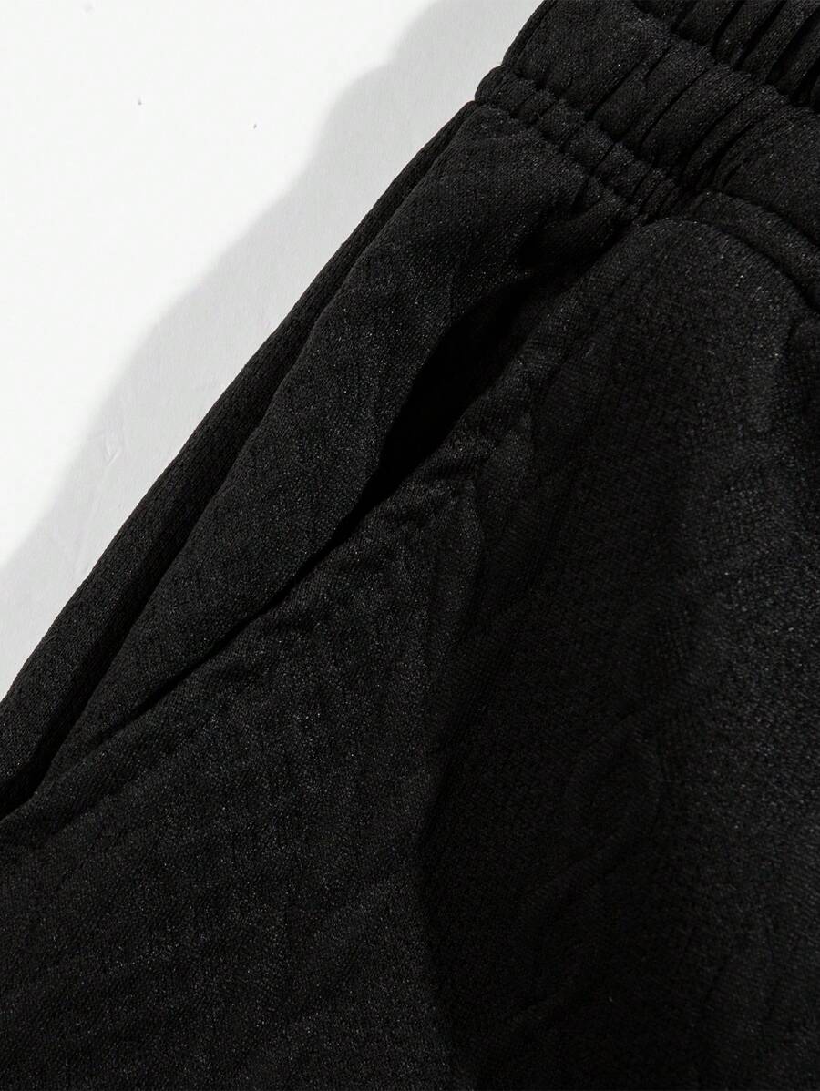 Short décontracté texturé en jacquard tendance pour la plage et le sport