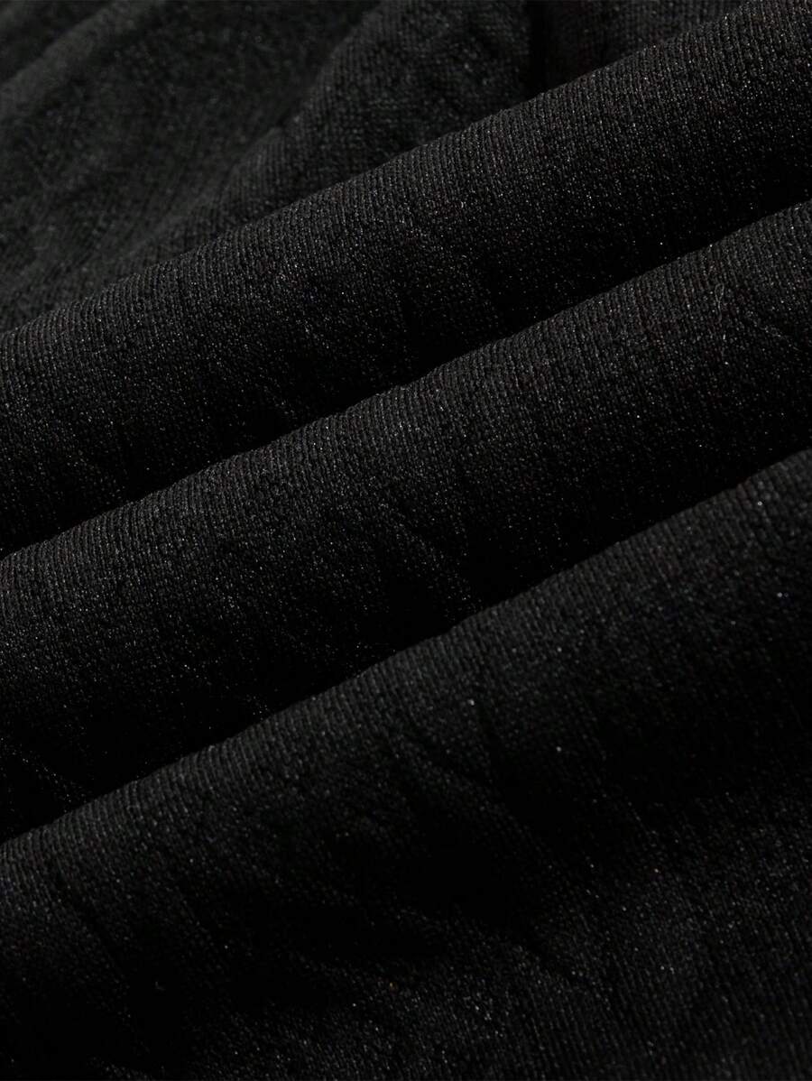 Short décontracté texturé en jacquard tendance pour la plage et le sport