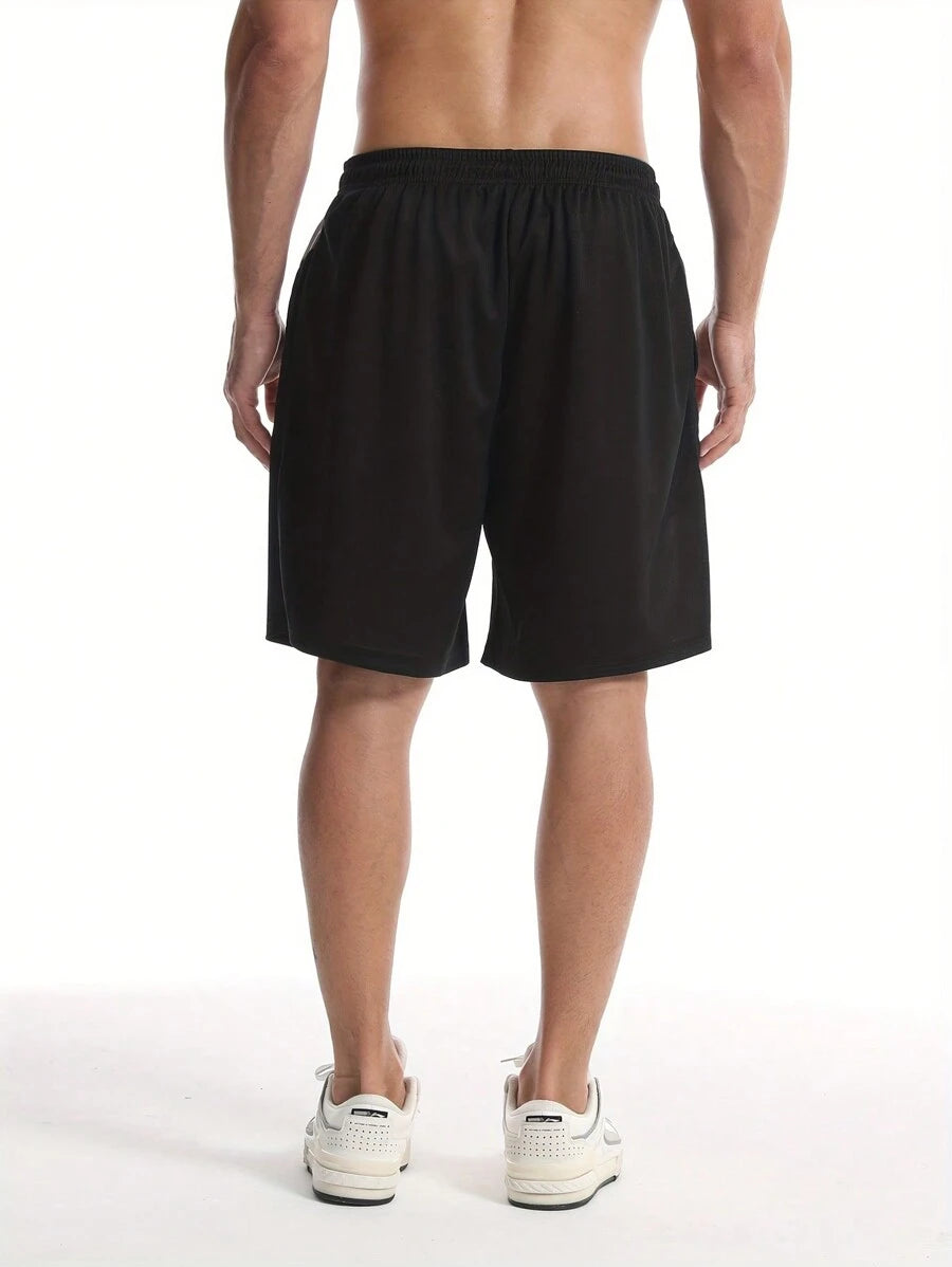 Shorts de sport à empiècements en mesh, légers et respirants pour hommes