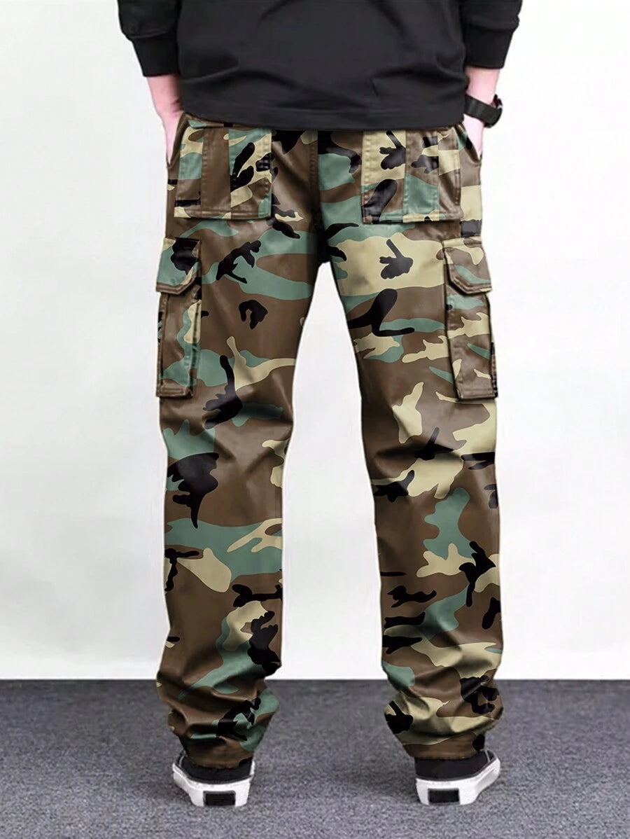 Pantalon cargo décontracté avec poches pour homme - style camping en plein air