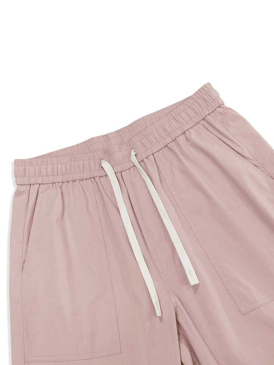 Pantalon cargo décontracté coupe ample avec rabat et poches utilitaires latérales