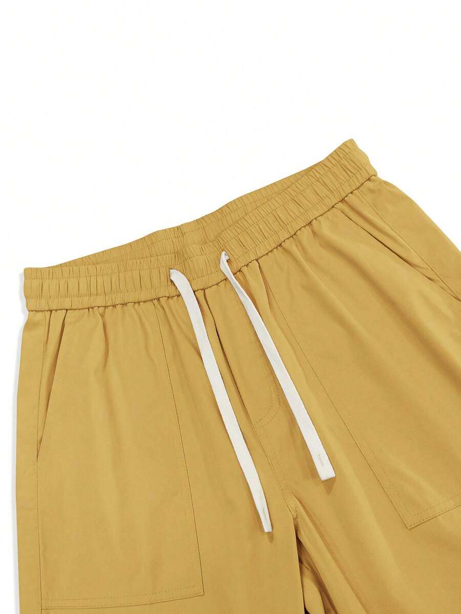Pantalon cargo décontracté coupe ample avec rabat et poches utilitaires latérales