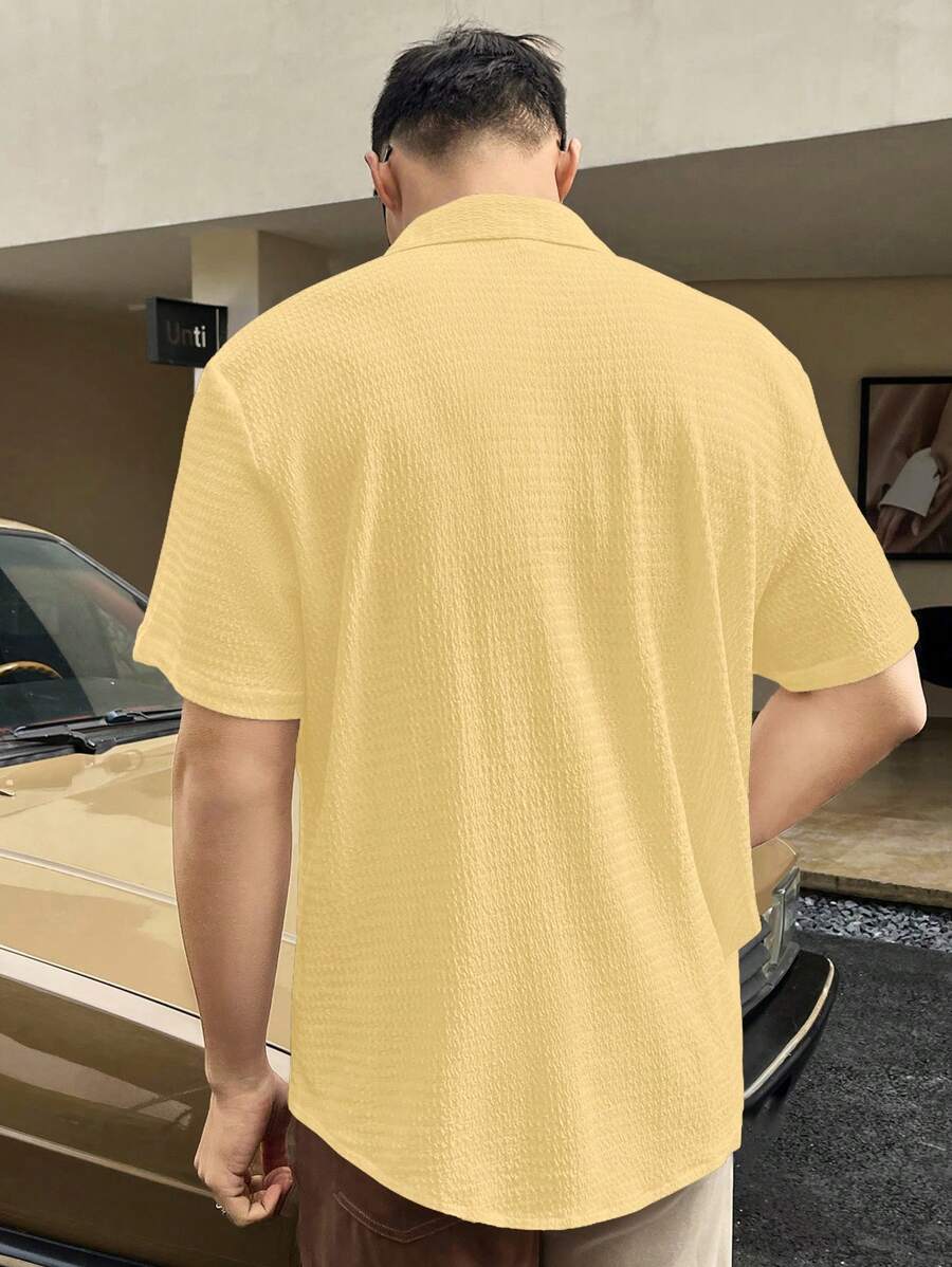 Chemise boutonnée à épaules tombantes coupe régulière pour homme