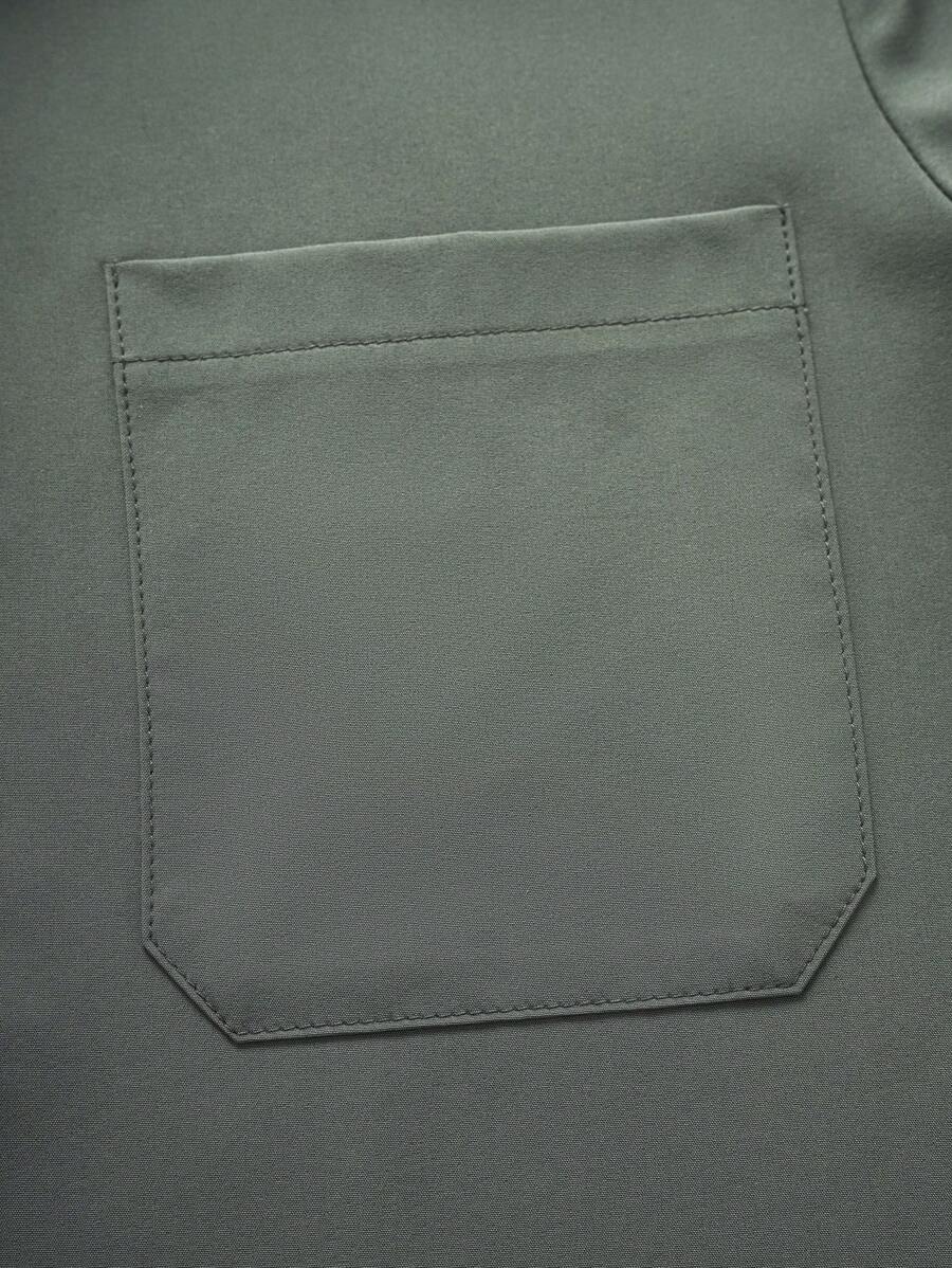 Chemise jacquard ample à manches courtes pour homme - Décontracté et urbain