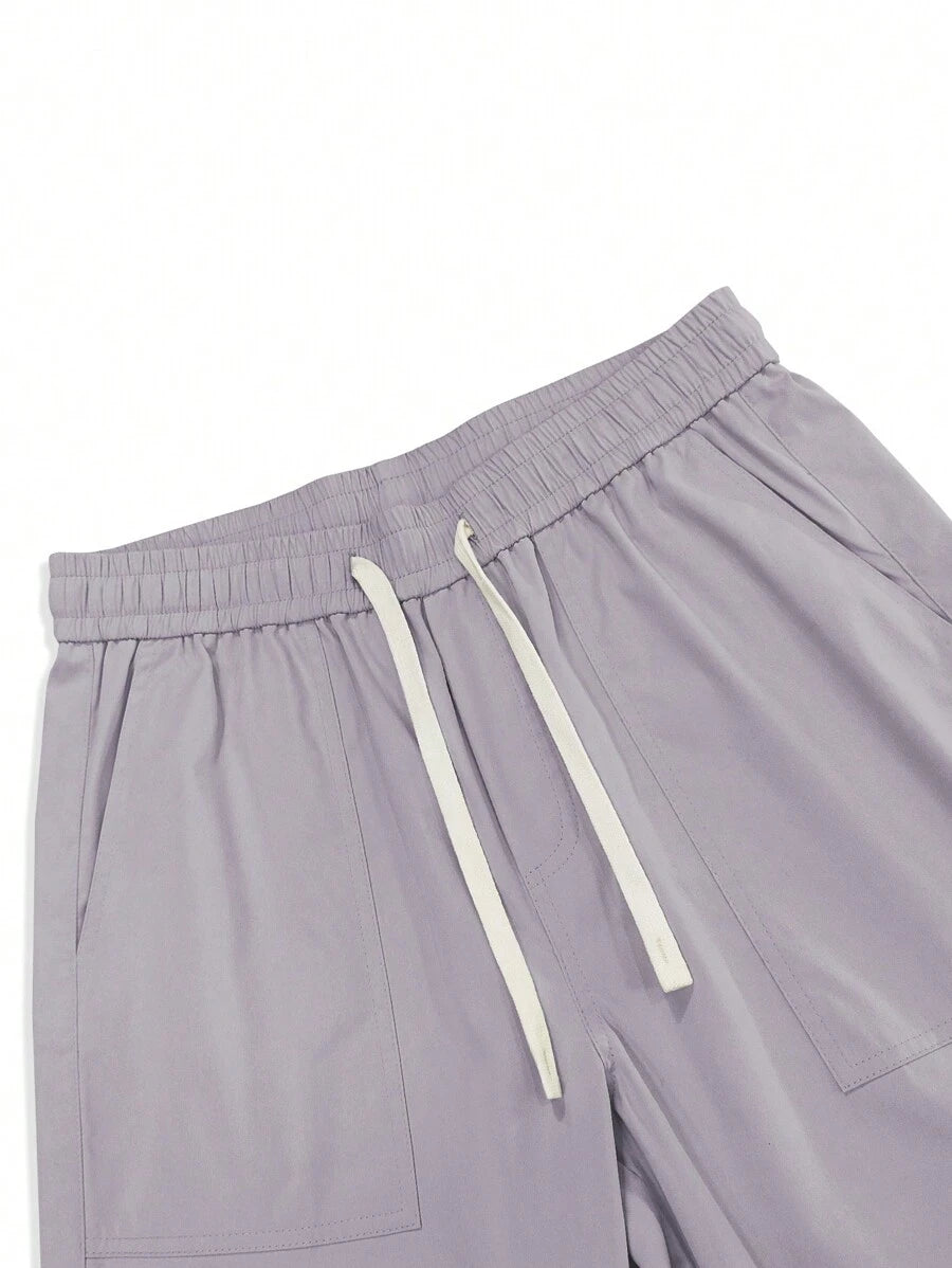Pantalon cargo décontracté coupe ample avec rabat et poches utilitaires latérales