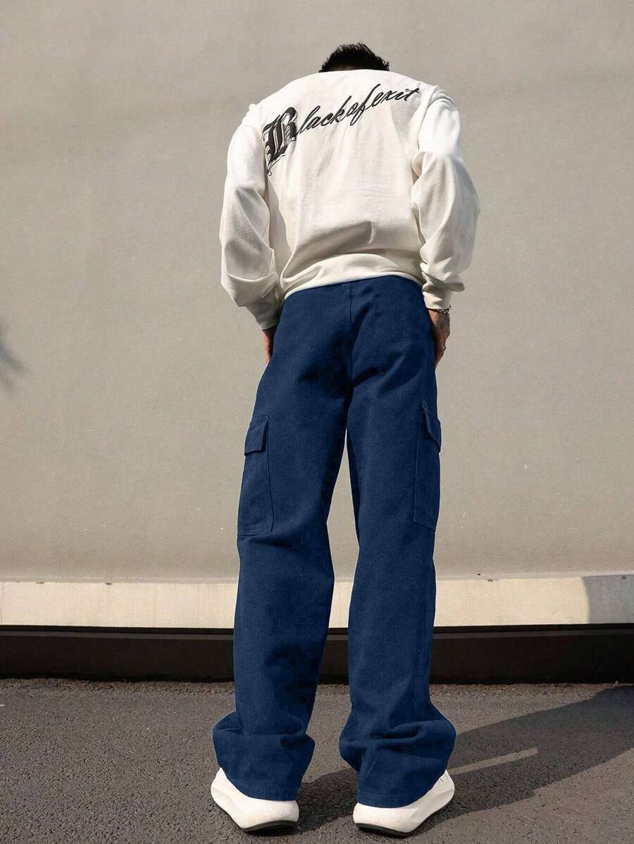 Pantalon cargo décontracté streetwear multi-poches pour homme