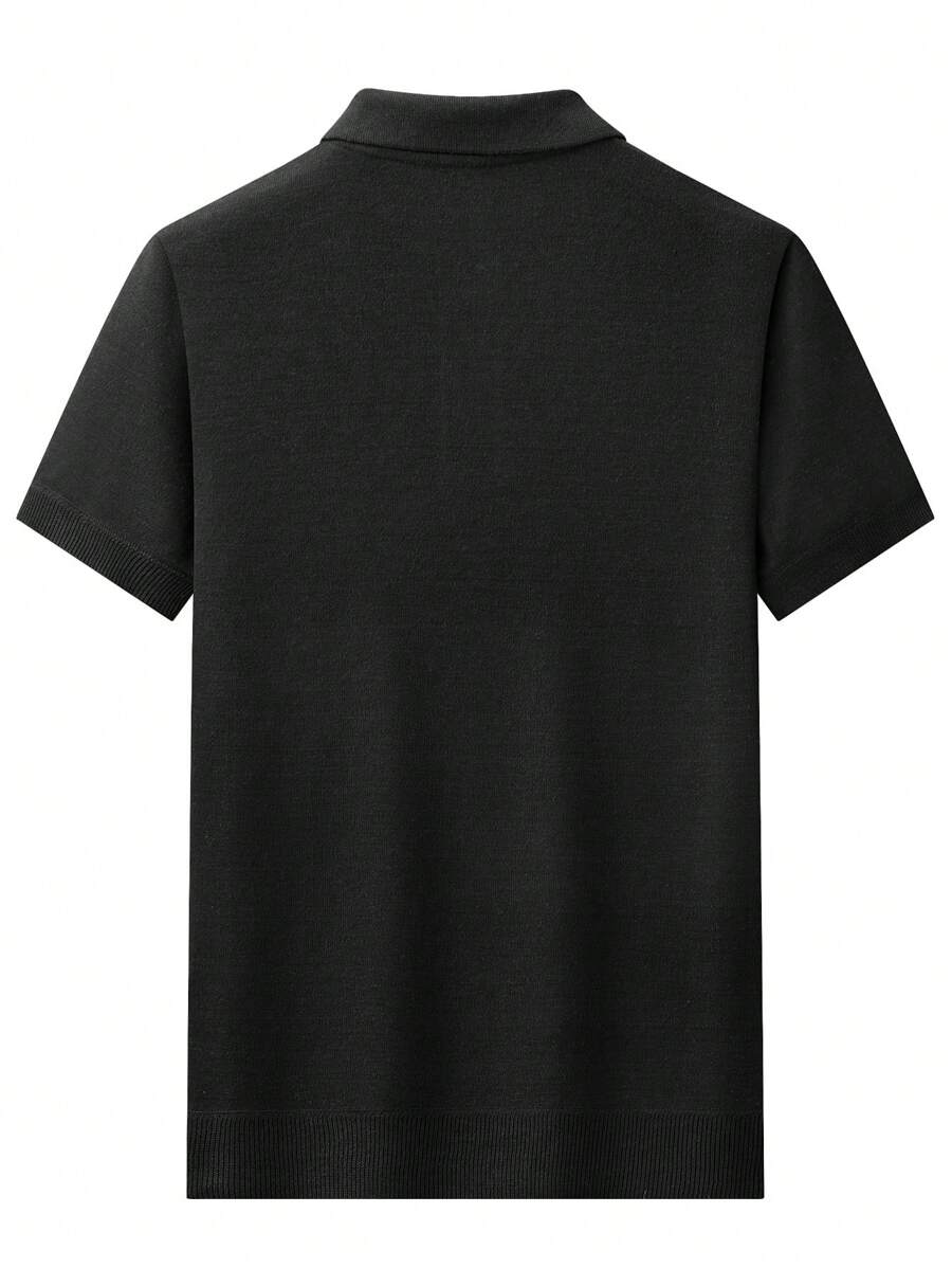 Chemise rayée légère en tricot à manches courtes, décontractée et tendance