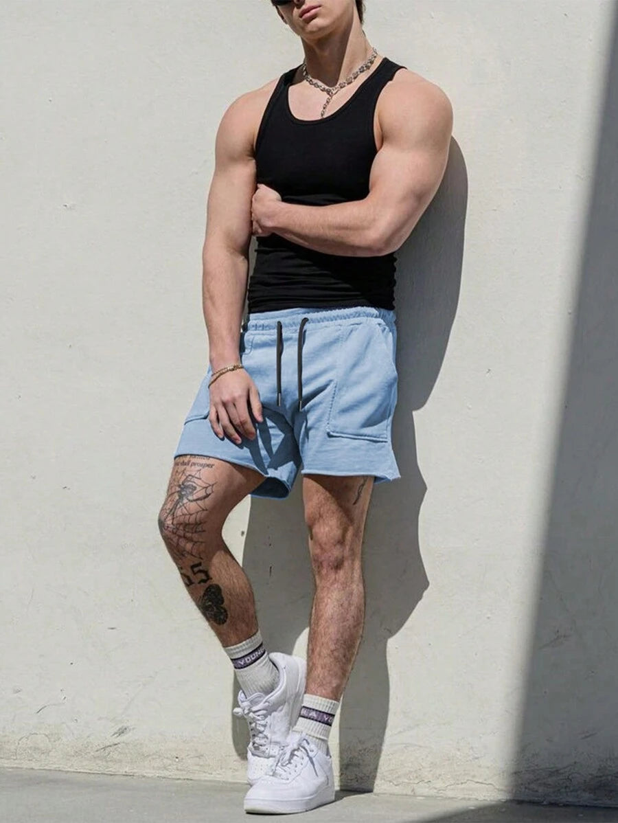 Short de sport pour homme avec cordon de serrage et poches pratiques