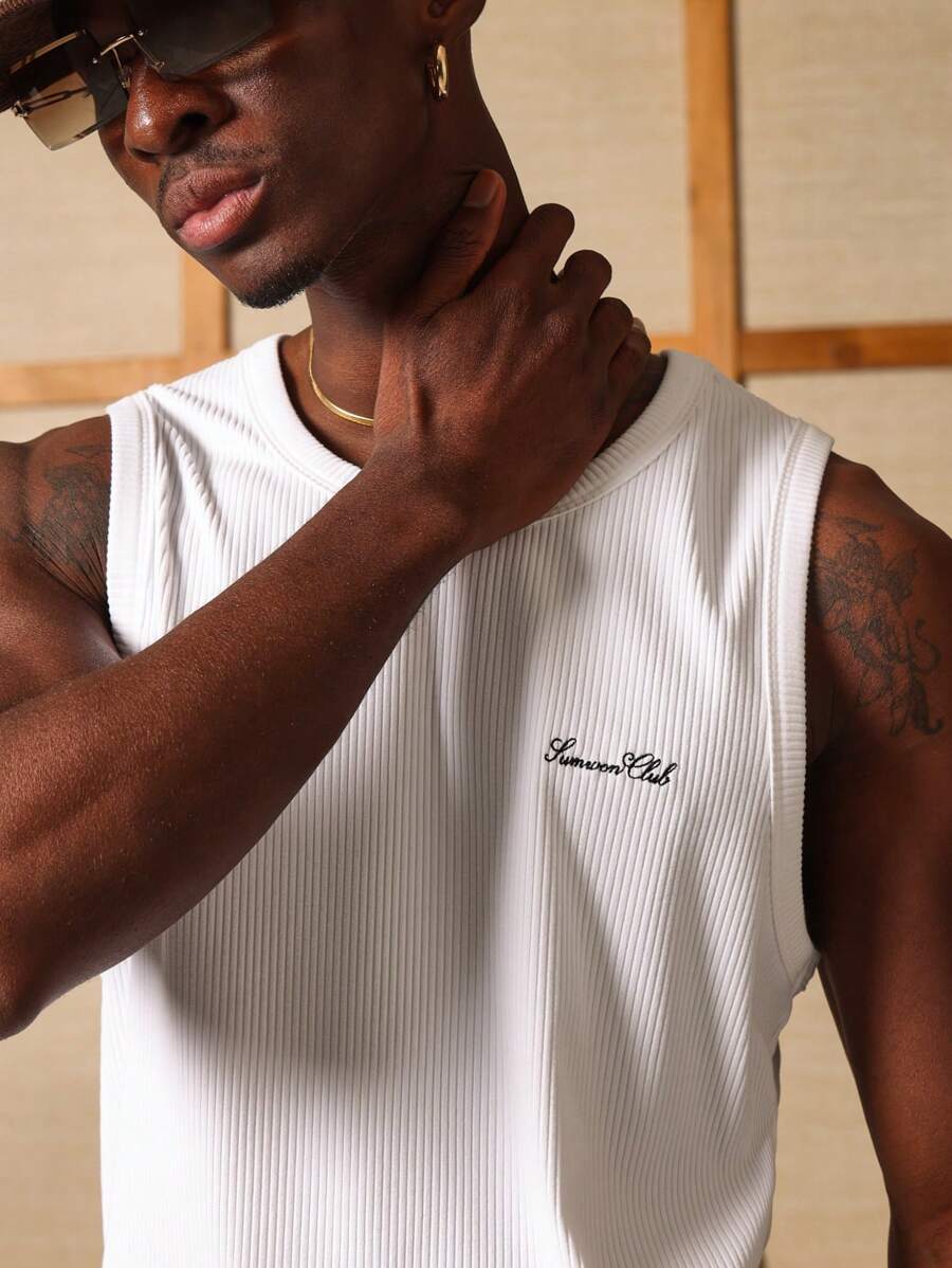 Chemises athlétique côtelé haut de gamme sans manches - Haut d'été Activewear