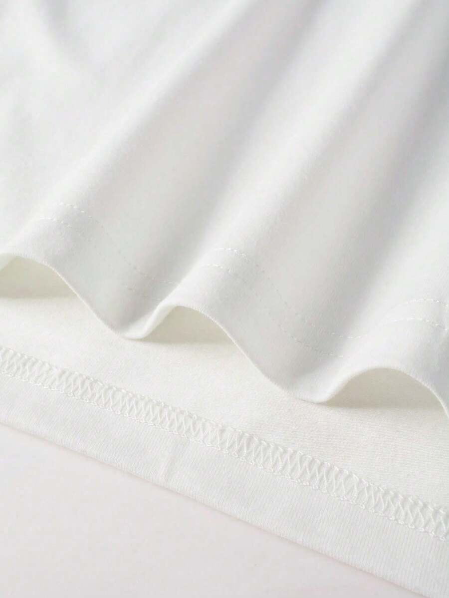 Chemise décontractée sans manches imprimée avec lettre graphique