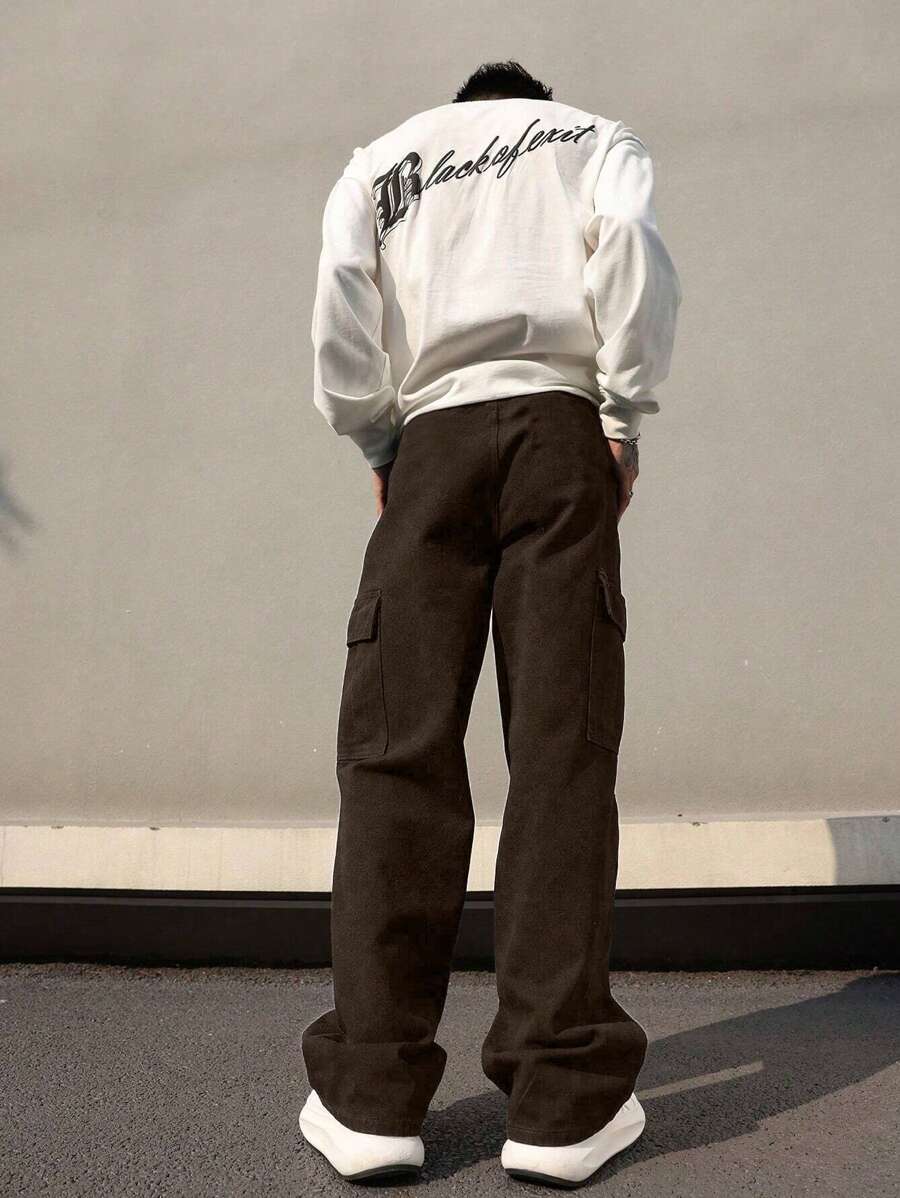 Pantalon cargo décontracté streetwear multi-poches pour homme