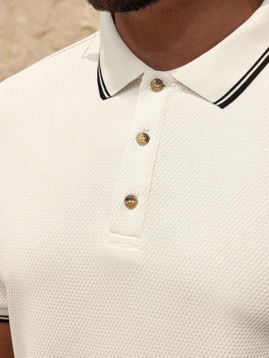 Polo uni à manches courtes - Mode décontractée pour homme en été