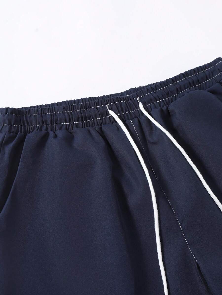 Tenue d'été décontractée à rayures deux ensembles pour hommes