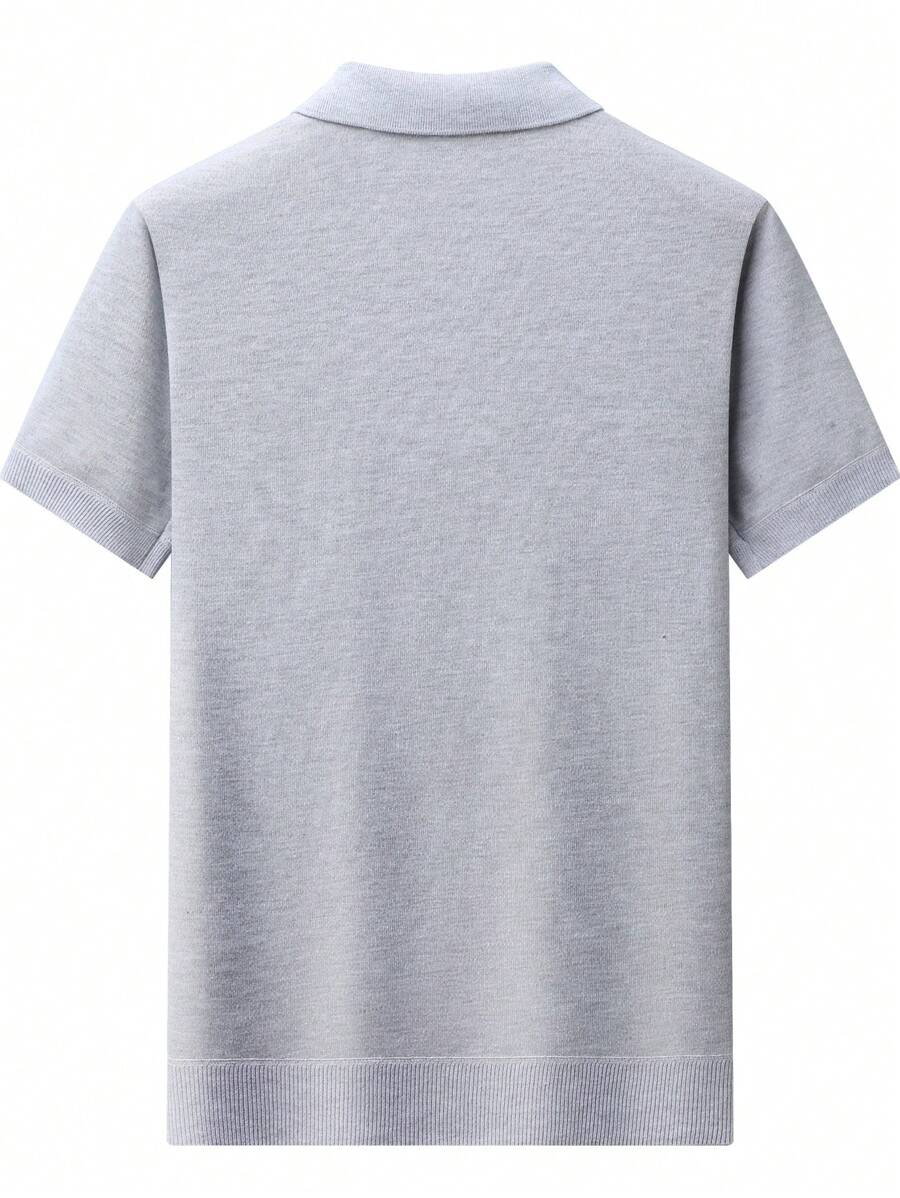 Chemise rayée légère en tricot à manches courtes, décontractée et tendance