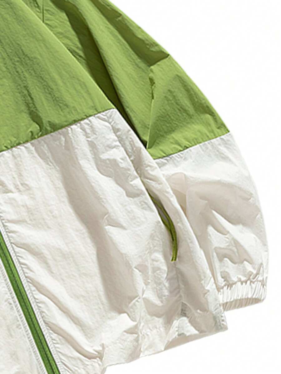 Veste coupe-vent légère à capuche pour homme – Fermeture éclair