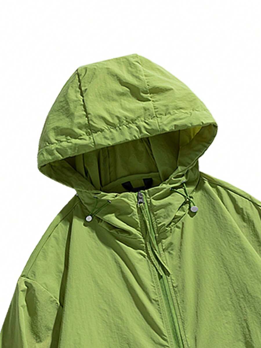 Veste coupe-vent légère à capuche pour homme – Fermeture éclair