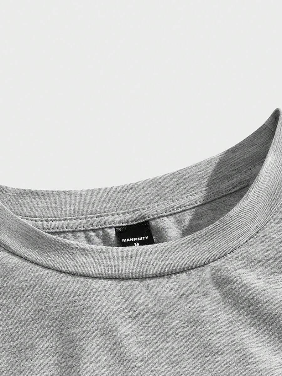 Chemise décontractée sans manches imprimée avec lettre graphique
