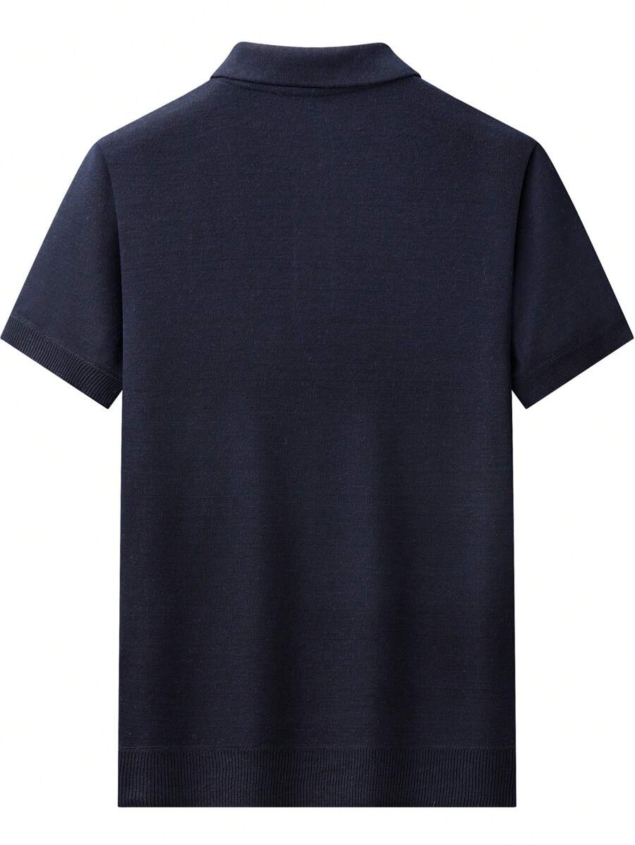 Chemise rayée légère en tricot à manches courtes, décontractée et tendance