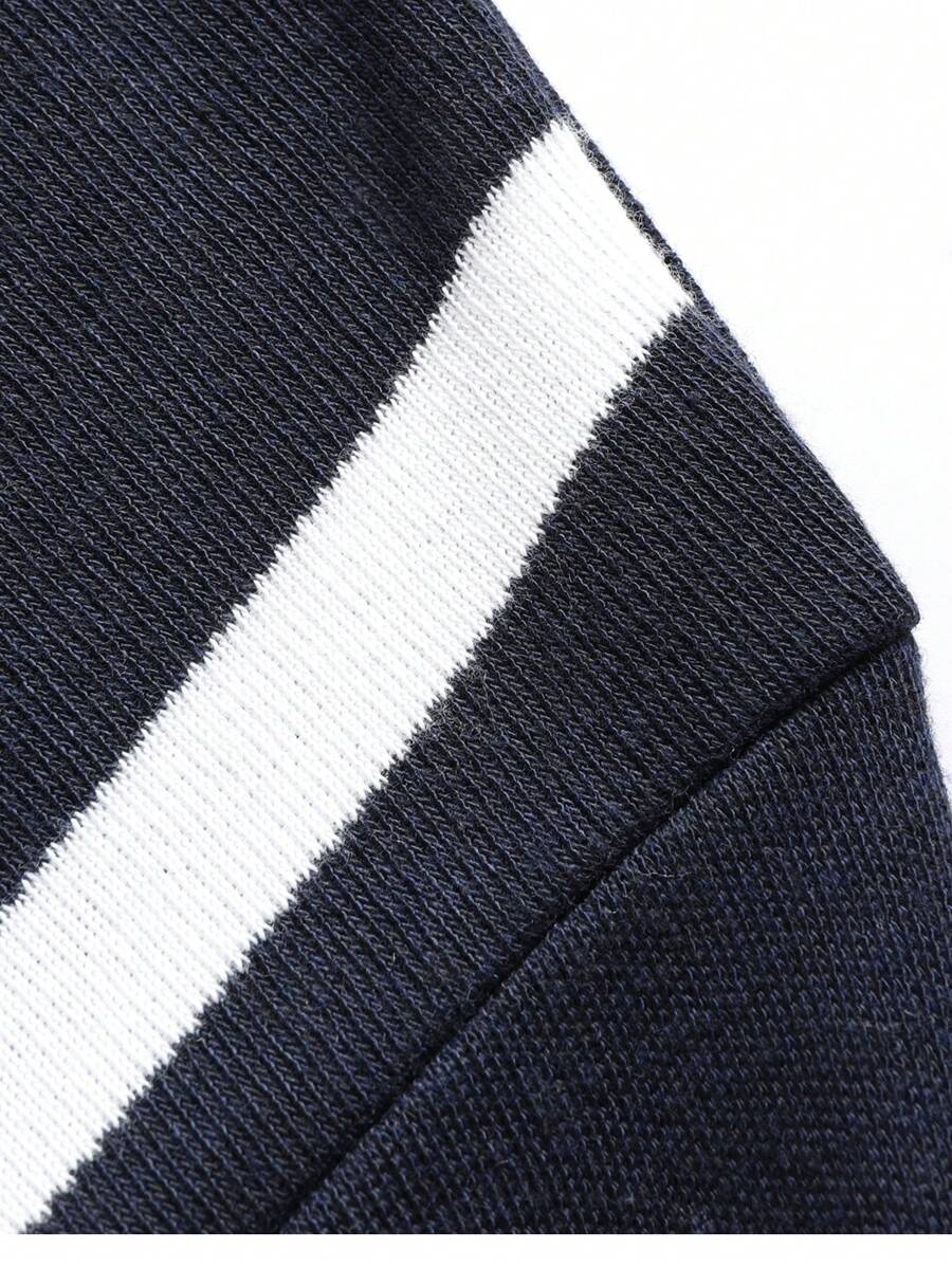 Chemise rayée légère en tricot à manches courtes, décontractée et tendance