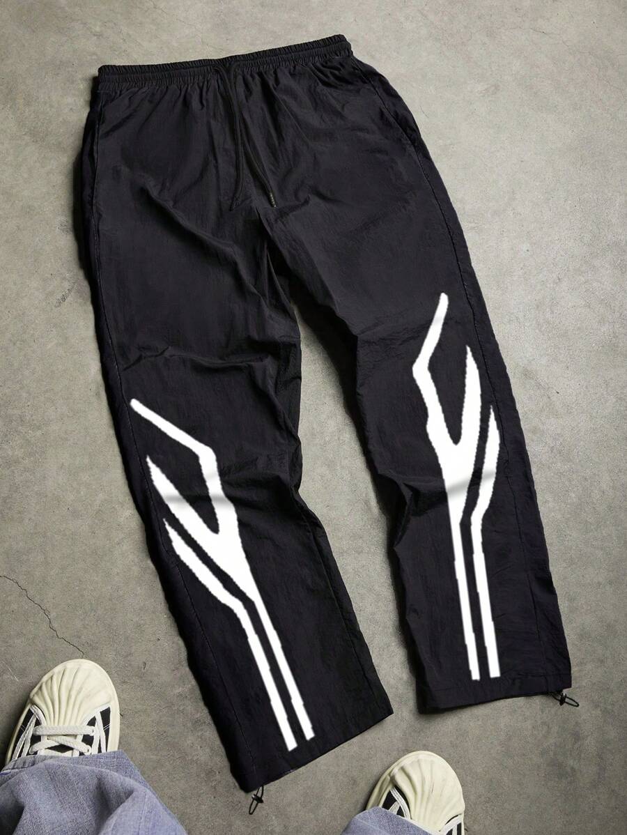 Pantalon de survêtement court à blocs de couleurs avec cordon de serrage à la taille