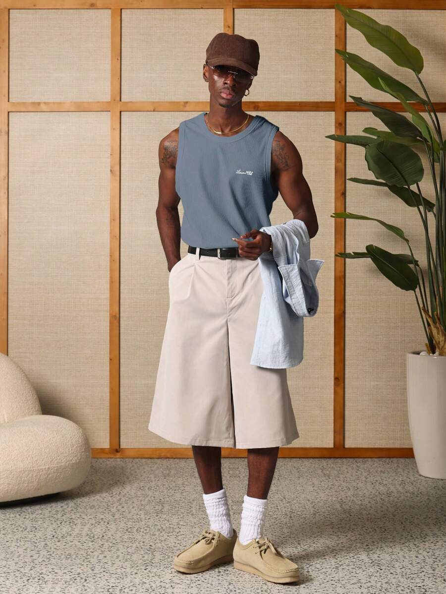 Chemises athlétique côtelé haut de gamme sans manches - Haut d'été Activewear