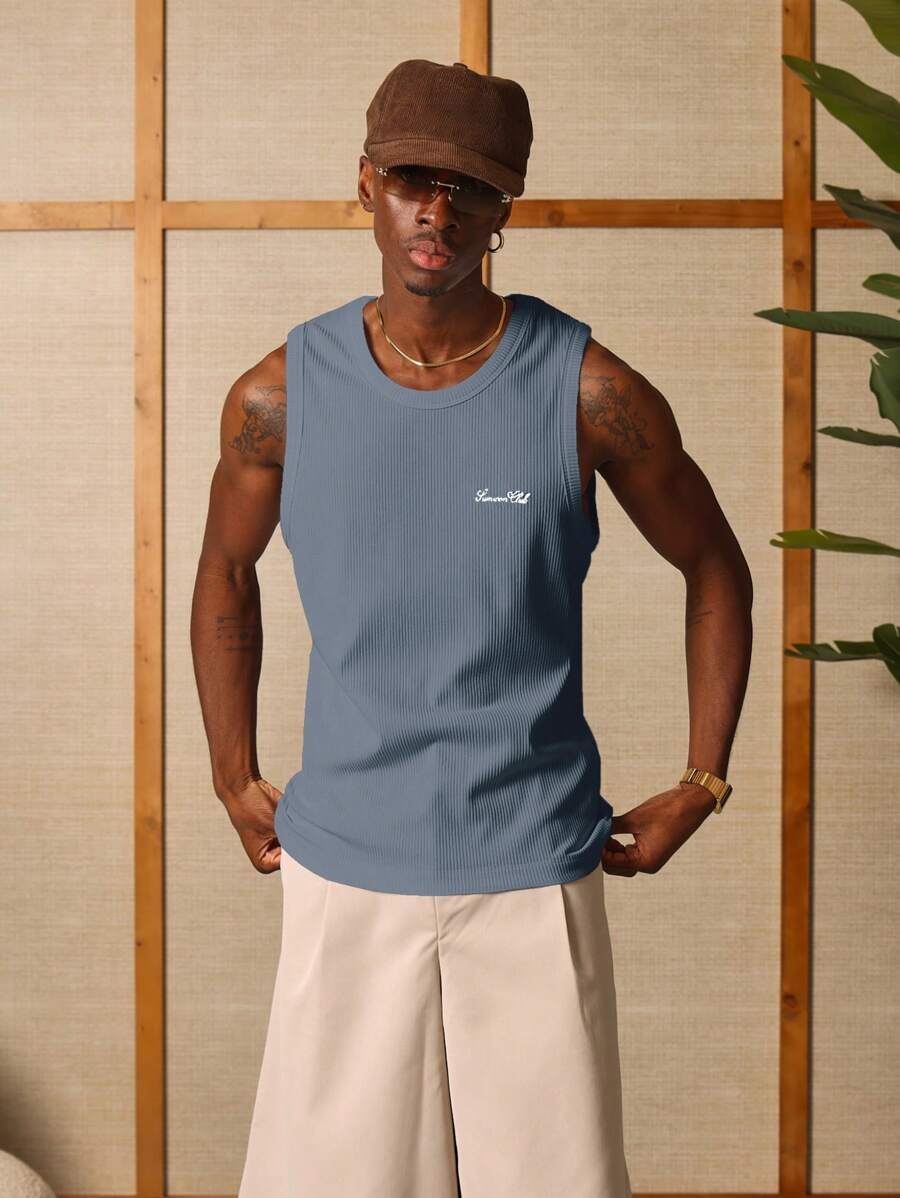 Chemises athlétique côtelé haut de gamme sans manches - Haut d'été Activewear