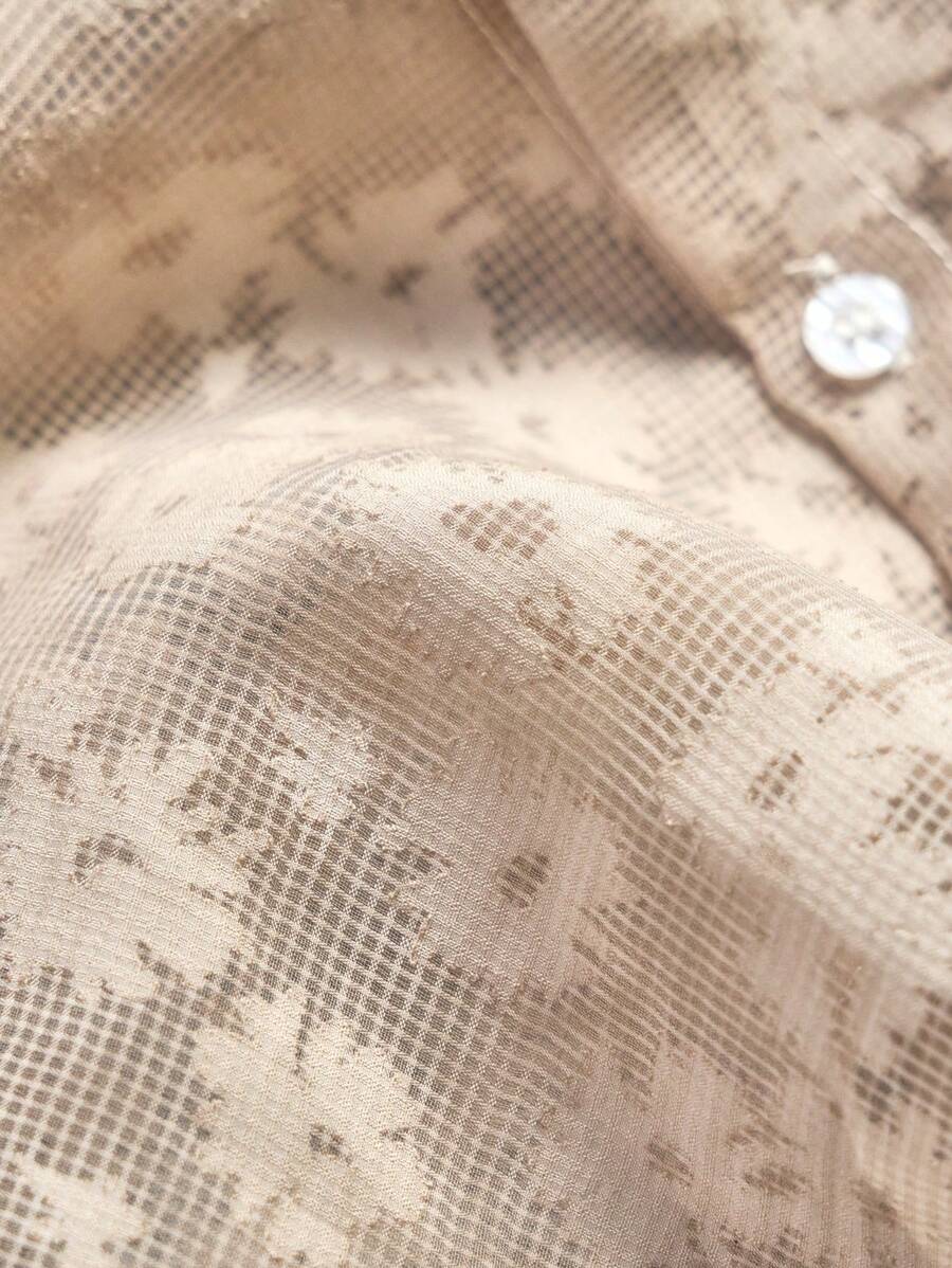Chemise Jacquard à bulles pour homme - Style festival décontracté