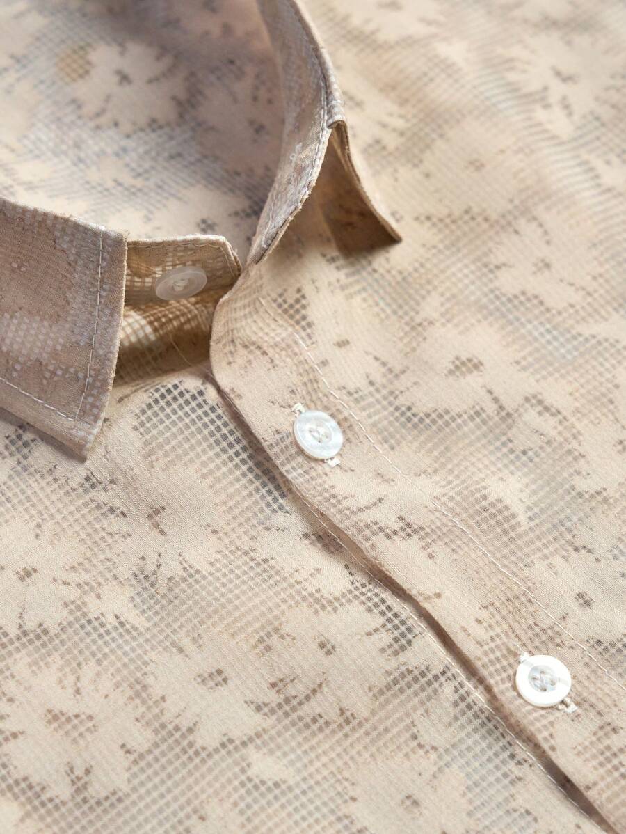 Chemise Jacquard à bulles pour homme - Style festival décontracté