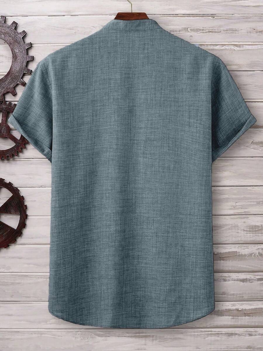 Chemise ample en lin avec poche – Streetwear léger pour homme