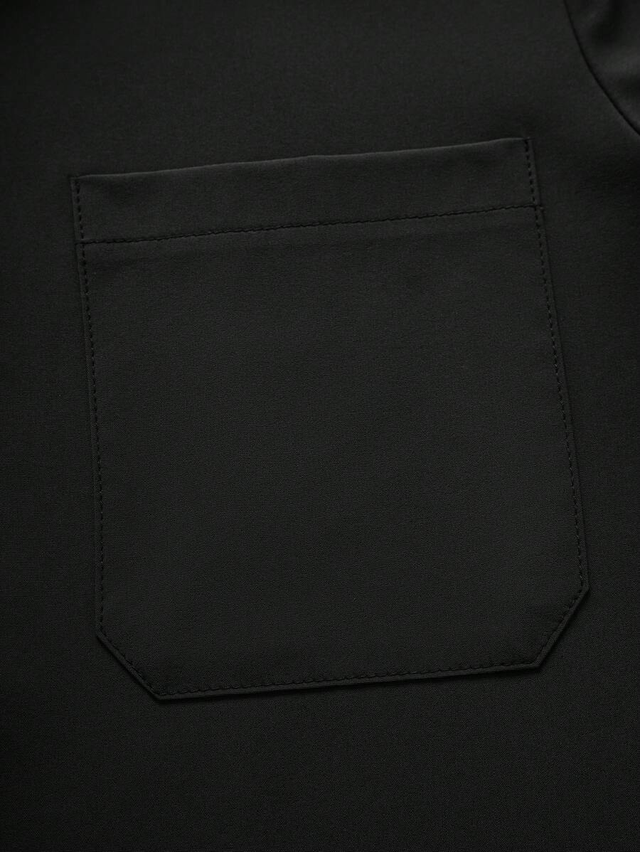 Chemise jacquard ample à manches courtes pour homme - Décontracté et urbain