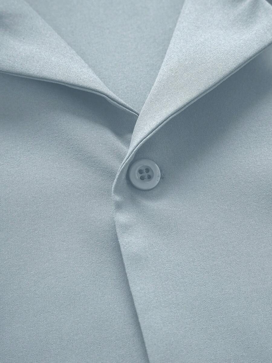 Chemise jacquard ample à manches courtes pour homme - Décontracté et urbain