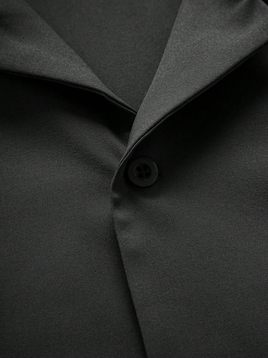 Chemise jacquard ample à manches courtes pour homme - Décontracté et urbain