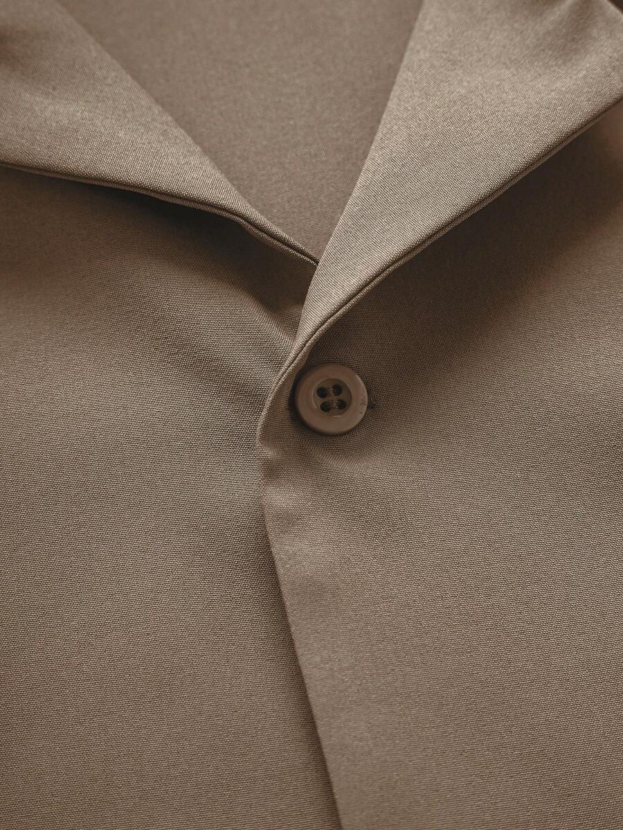 Chemise jacquard ample à manches courtes pour homme - Décontracté et urbain