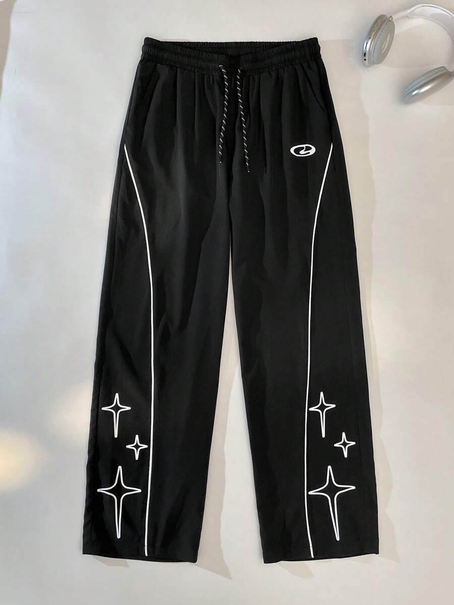 Pantalon de survêtement élégant avec patchs contrastés pour hommes