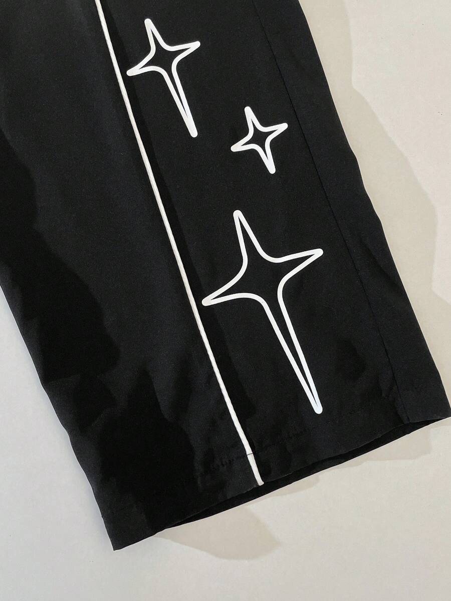 Pantalon de survêtement élégant avec patchs contrastés pour hommes