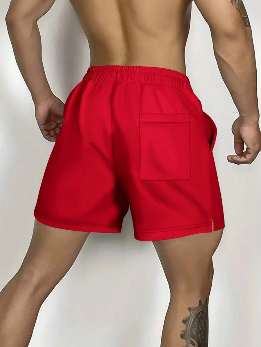 Shorts de sport minimalistes avec taille élastique et cordon ajustable