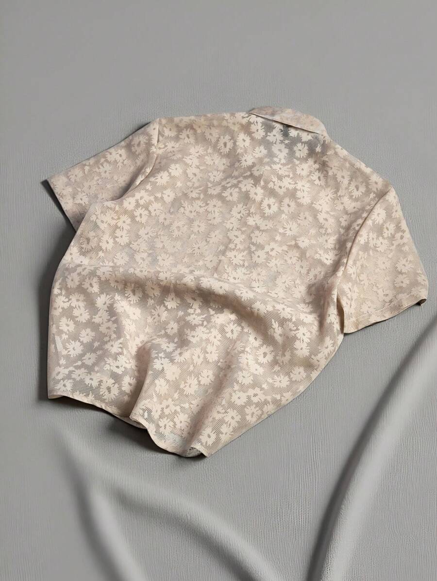 Chemise Jacquard à bulles pour homme - Style festival décontracté