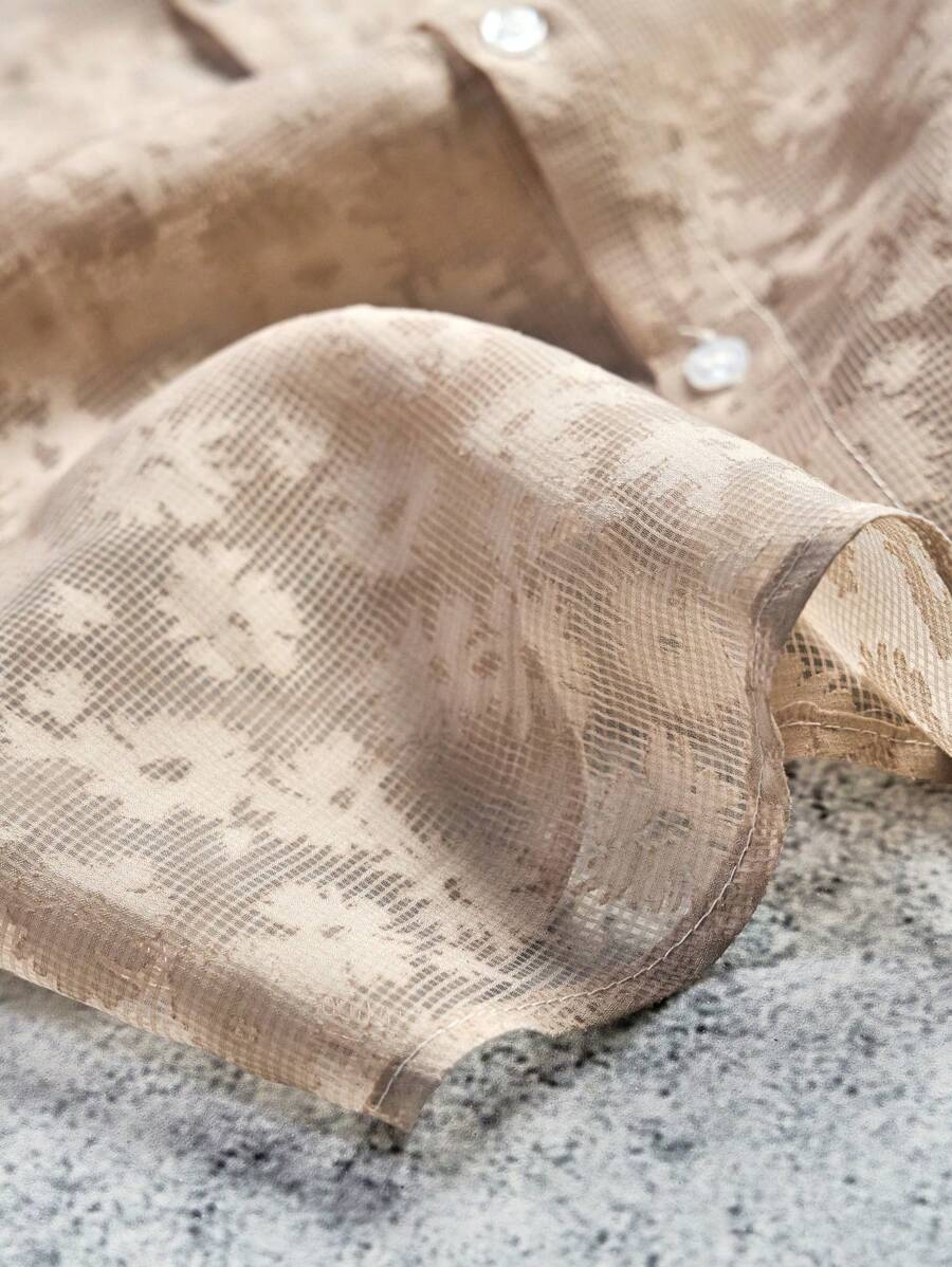 Chemise Jacquard à bulles pour homme - Style festival décontracté