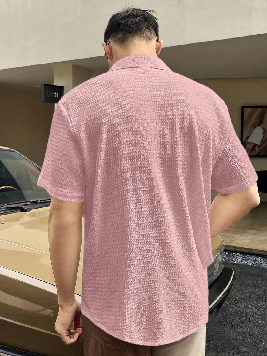 Chemise boutonnée à épaules tombantes coupe régulière pour homme