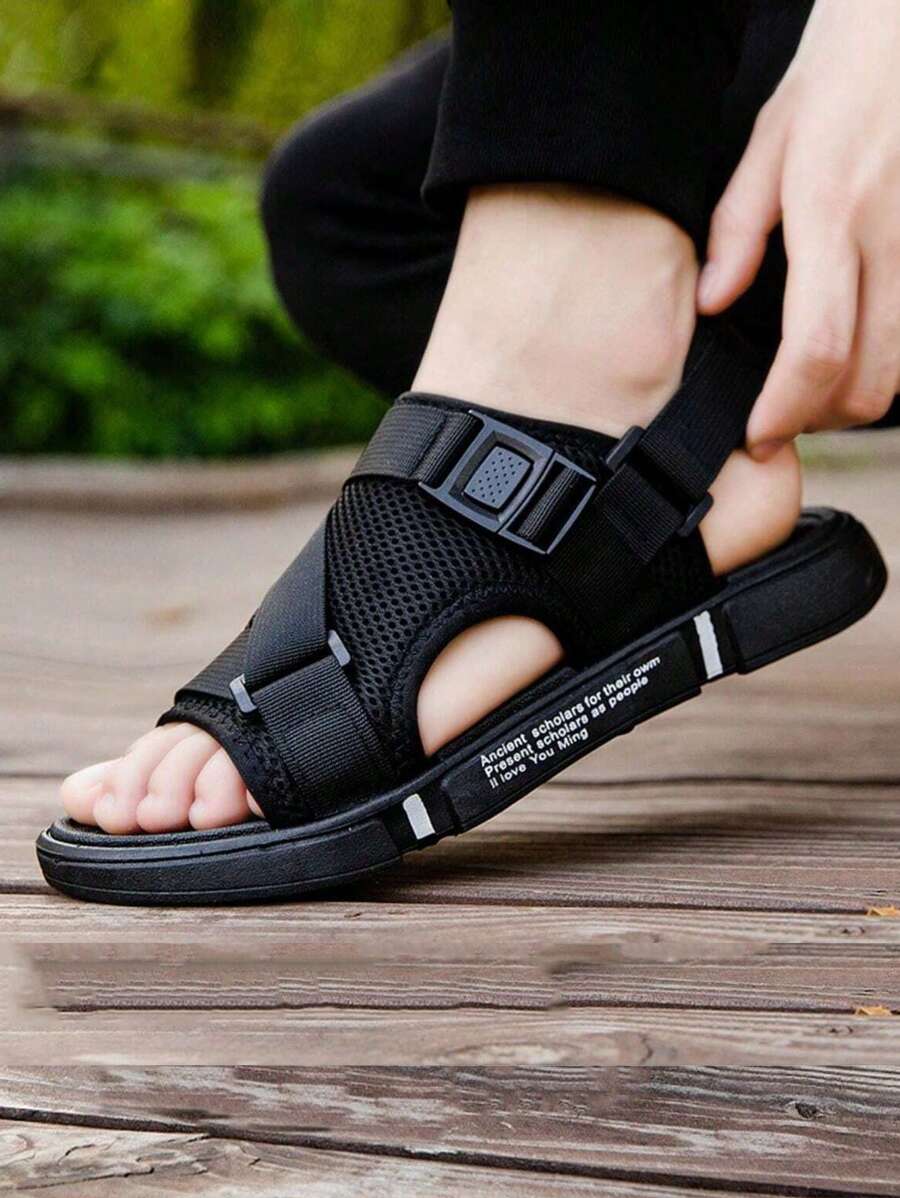 Sandales de pêcheur durables à enfiler – Tenue de plage décontractée pour homme
