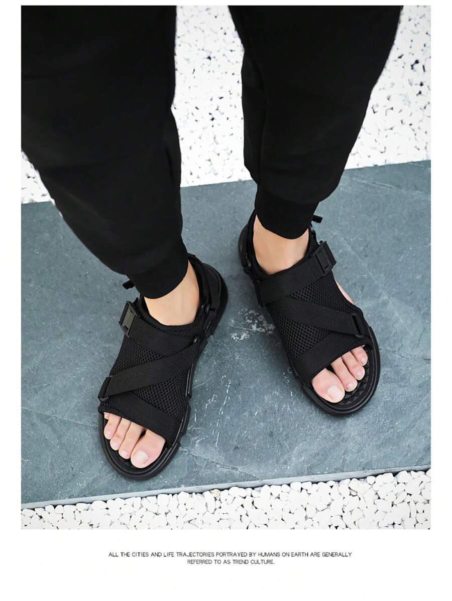 Sandales de pêcheur durables à enfiler – Tenue de plage décontractée pour homme