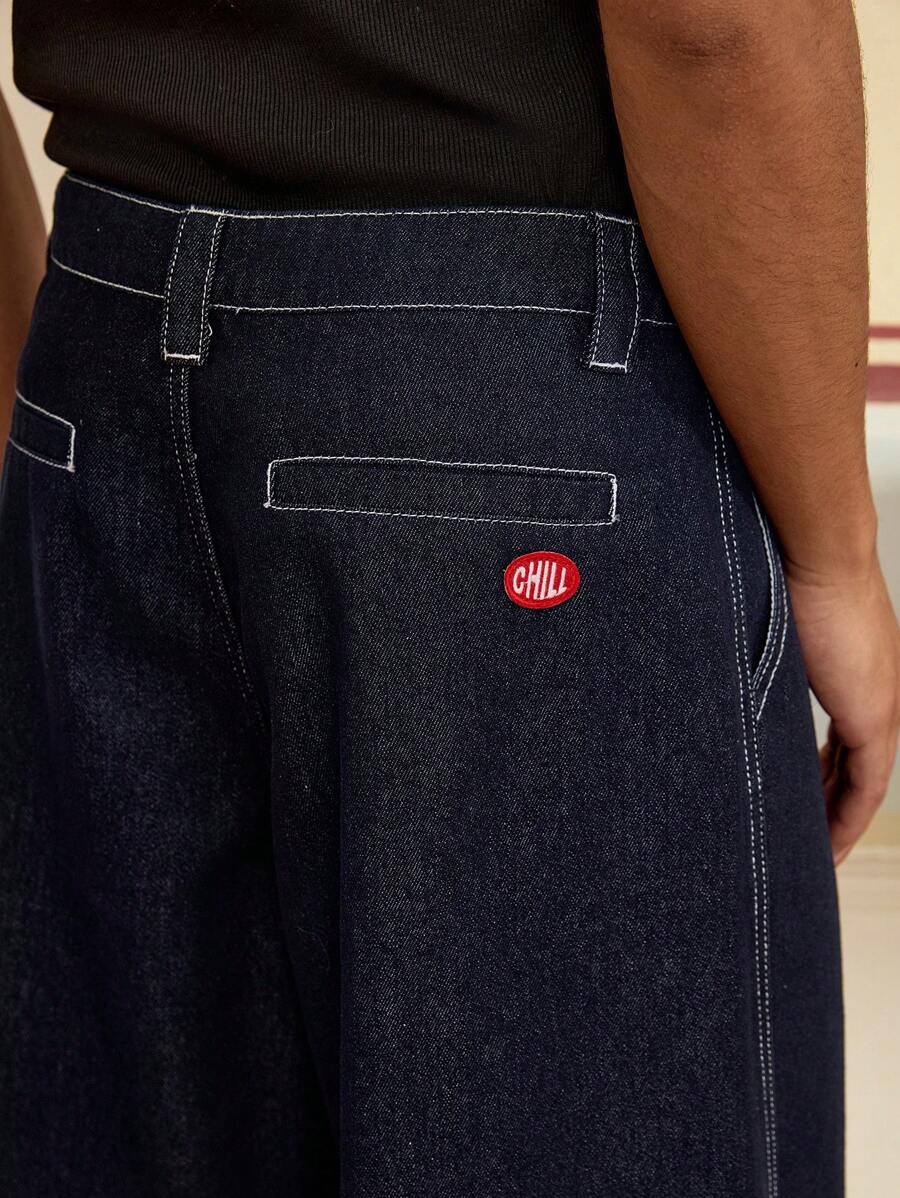 Bermuda en denim décontracté pour homme – Coupe streetwear ample